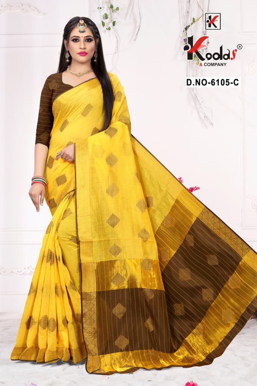 Ridhima 6105  Silk  Latest Fancy Festive Wear Designer Rich Look Exclusive Cotton Printed Pallu Cotton Saree Collection